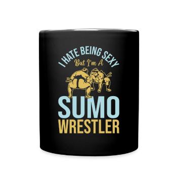 Sumo Fighter - I hate being sexy but I'm a Sumo Wr - Full Colour Mug - black - Front