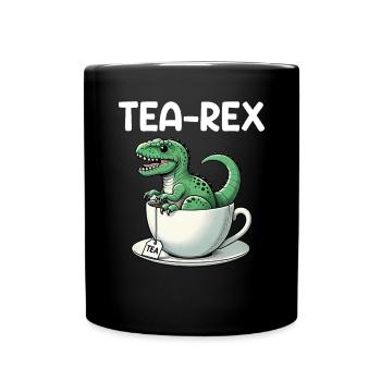 Tea Rex Dinosaur Lover T-Rex Tasse à thé - Mug uni - noir - Devant