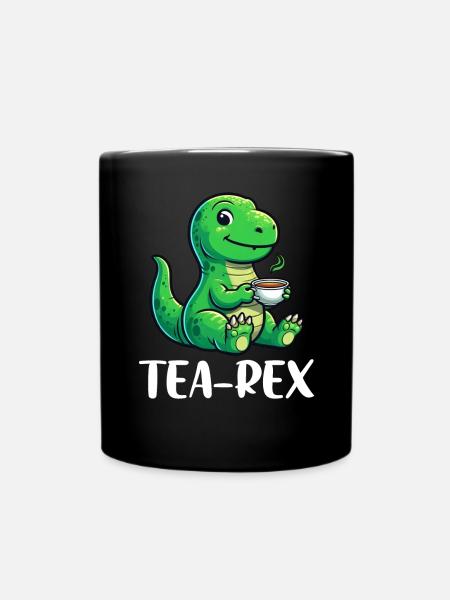 Tee Rex Dinosaurier Liebhaber T-Rex Tea Tasse - Tasse einfarbig - Schwarz