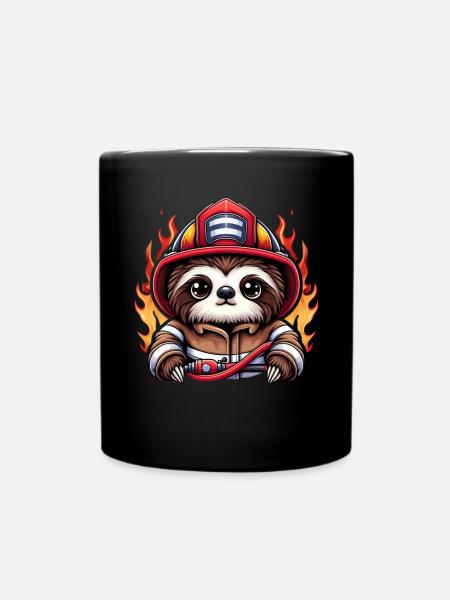 Pompier paresseux Pompier Pompiers Pompiers professionnels - Mug uni - noir