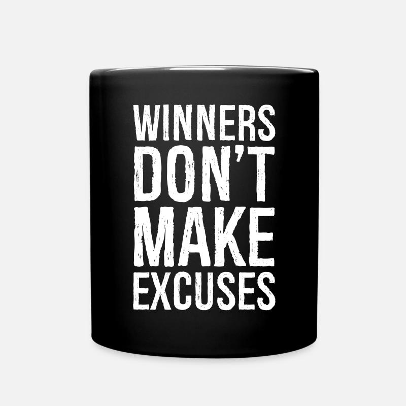 Les gagnants ne trouvent pas d’excuses - Mug uni - noir