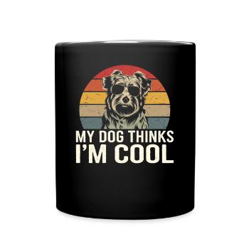 Havanese dog my dog thinks I'm cool - Full Colour Mug - black - Front