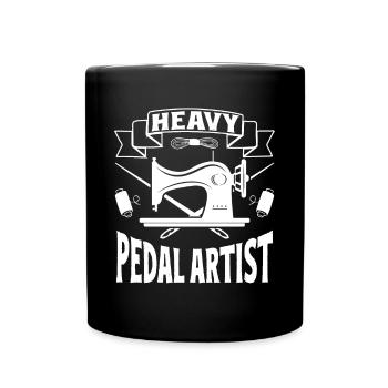 Heavy Pedal Artist - Machine à coudre Quilter - Mug uni - noir - Devant