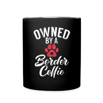 Border Collie Gifts - Tasse einfarbig - Schwarz - Vorne