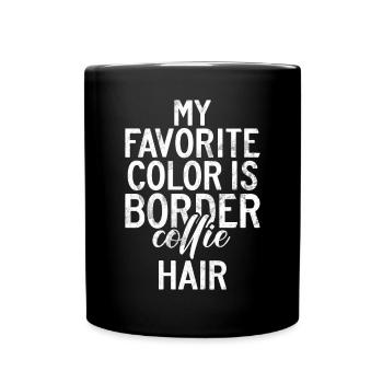 Border Collie Gifts - Tasse einfarbig - Schwarz - Vorne
