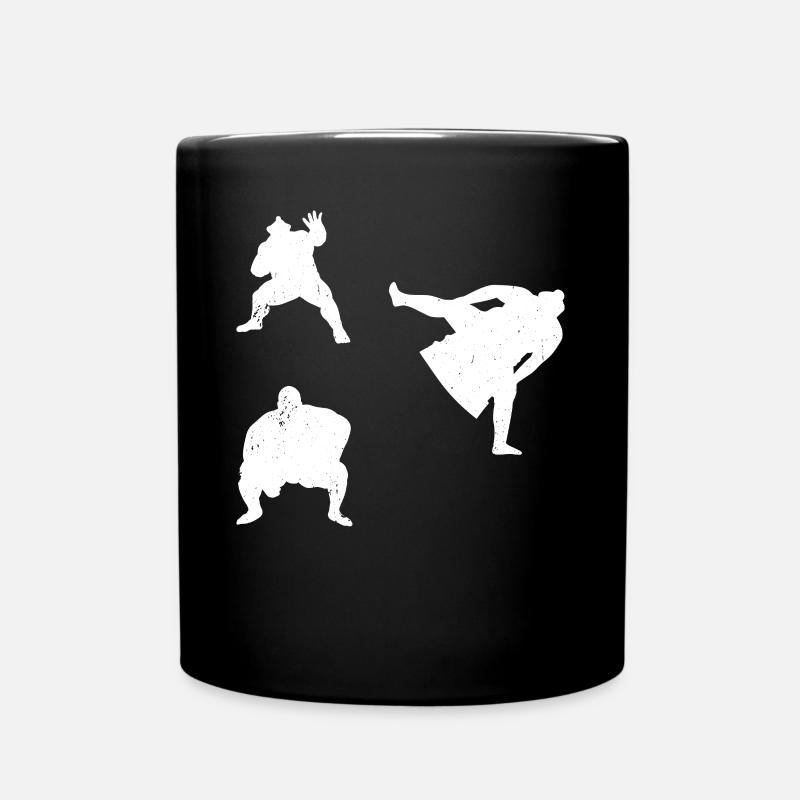Sumo Silhouettes Sumo Lutte Sumo Fighter - Mug uni - noir
