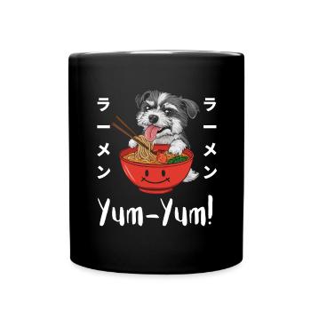 Ramen Nouilles Chibi Asia Soupe de nouilles pour chiens Anime - Mug uni - noir - Devant