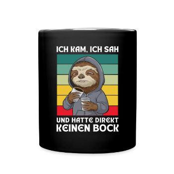 Funny Gift Sloth Funny Humor Lazy Fun - Full Colour Mug - black - Front