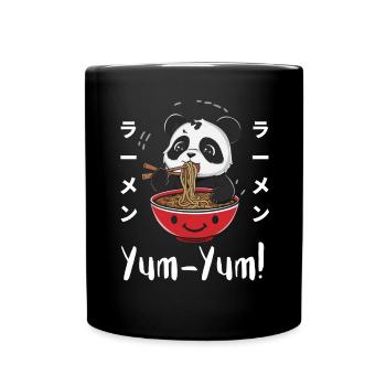 Nouilles Ramen Chibi Asie Soupe de nouilles Panda Anime - Mug uni - noir - Devant