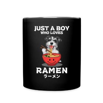 Ramen Nouilles Chibi Asia Soupe de nouilles pour chiens Anime - Mug uni - noir - Devant