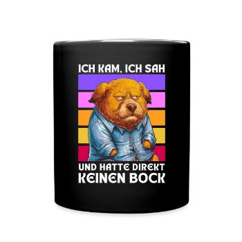Drôle Cadeau Ours Drôle Humour Paresseux Plaisir - Mug uni - noir - Devant