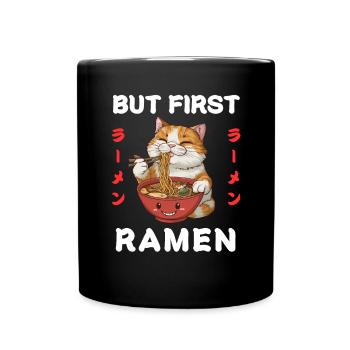 Ramen Nouilles Chibi Asie Chats Nouilles Soupe Anime - Mug uni - noir - Devant