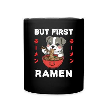 Ramen Nouilles Chibi Asia Soupe de nouilles pour chiens Anime - Mug uni - noir - Devant