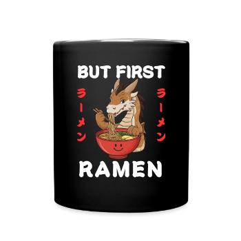 Ramen Nouilles Chibi Asie Dragon Nouilles Soupe Anime - Mug uni - noir - Devant