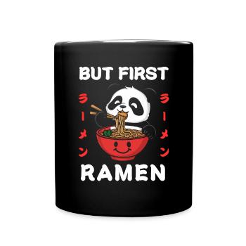 Nouilles Ramen Chibi Asie Soupe de nouilles Panda Anime - Mug uni - noir - Devant