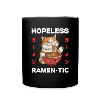 Ramen Nouilles Chibi Asie Chats Nouilles Soupe Anime - Mug uni - noir - Devant