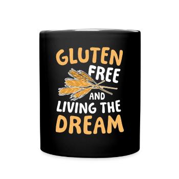 Gluten-free and living the dream - Tasse einfarbig - Schwarz - Vorne