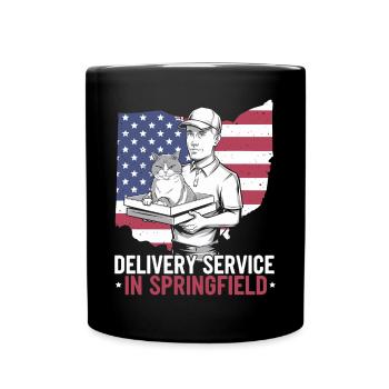 Delivery Service OH Debate  Harris Eating - Full Colour Mug - black - Front