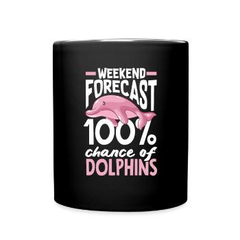 Prédiction du week-end : 100% de chances d’avoir des dauphins - Mug uni - noir - Devant