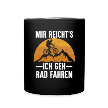 Vélo Dicton VTT Vélo de route Cycliste - Mug uni - noir - Devant