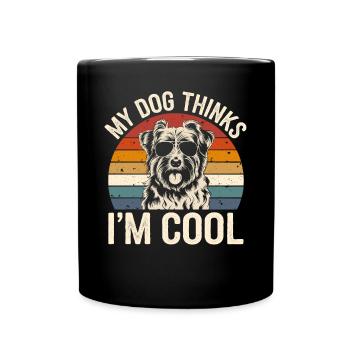 Havanese dog my dog thinks I'm cool - Full Colour Mug - black - Front