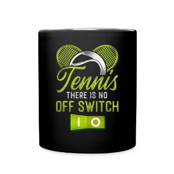 Drôle de joueur de tennis Raquette Tennis - Mug uni - noir - Devant