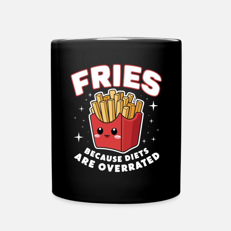 Pommes Diät Überbewertet Fritten Liebhaber - Tasse einfarbig - Schwarz