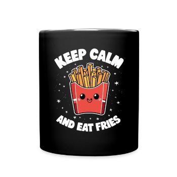 Funny French Fries Saying Potatoes - Full Colour Mug - black - Front