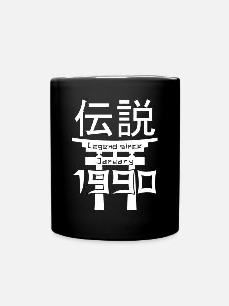 Legend since January 1990's Birthday Gift - Full Colour Mug - black