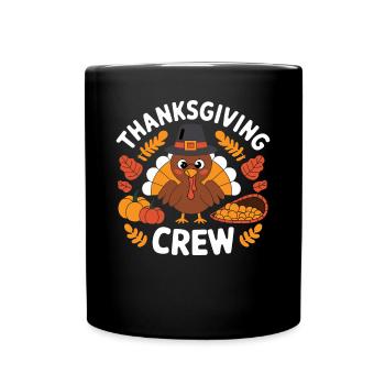 Thanksgiving Crew Sweet Turkey Harvest - Full Colour Mug - black - Front
