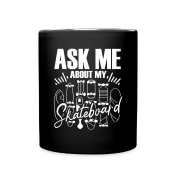 Skateboard Art Pour Garçons Filles Hommes Skateboard Cadeaux - Mug uni - noir - Devant