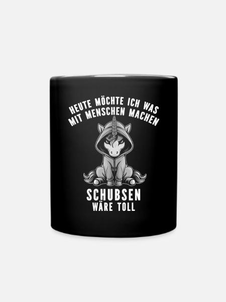 Licorne Ironie Drôle Travail Drôle Drôle Antisocial - Mug uni - noir