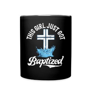 Taufe Getaufte Christliche Jesusgott -Bibel - Tasse einfarbig - Schwarz - Vorne