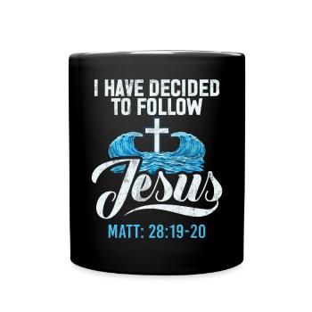 Baptism Baptized Christian Jesus God - Bible - Full Colour Mug - black - Front