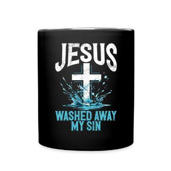 Taufe Getaufte Christliche Jesusgott -Bibel - Tasse einfarbig - Schwarz - Vorne