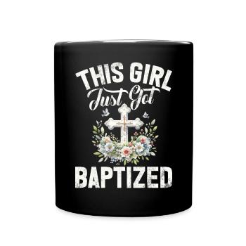 Taufe Getaufte Christliche Jesusgott -Bibel - Tasse einfarbig - Schwarz - Vorne