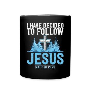 Taufe Getaufte Christliche Jesusgott -Bibel - Tasse einfarbig - Schwarz - Vorne