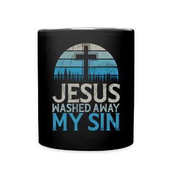 Taufe Getaufte Christliche Jesusgott -Bibel - Tasse einfarbig - Schwarz - Vorne