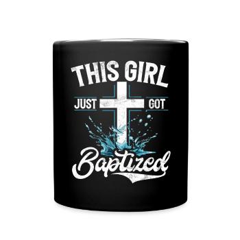 Taufe Getaufte Christliche Jesusgott -Bibel - Tasse einfarbig - Schwarz - Vorne