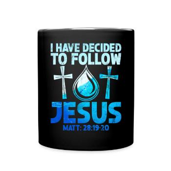 Taufe Getaufte Christliche Jesusgott -Bibel - Tasse einfarbig - Schwarz - Vorne
