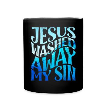 Taufe Getaufte Christliche Jesusgott -Bibel - Tasse einfarbig - Schwarz - Vorne