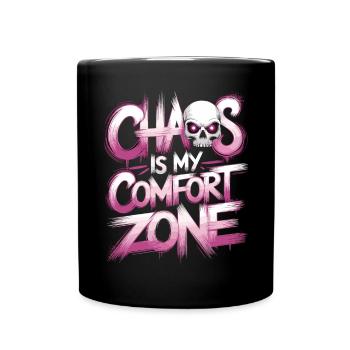 Chaos is my feel-good area - Full Colour Mug - black - Front