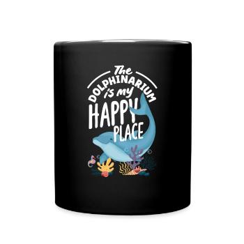 Das Delfinarium Ist Mein Glücklicher Ort - Tasse einfarbig - Schwarz - Vorne