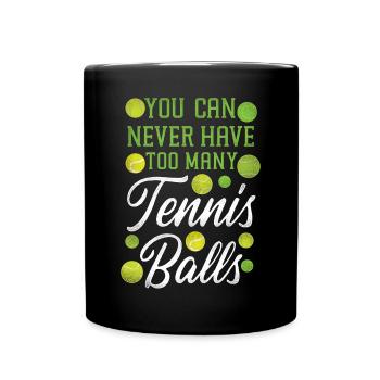 Raquette de joueur de tennis amusante que vous pouvez - Mug uni - noir - Devant