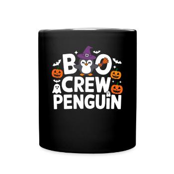 Boo Crew Pinguin Halloween - Tasse einfarbig - Schwarz - Vorne