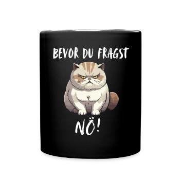T-shirt chat Drôle Drôle Humour Sarcasme Ironie - Mug uni - noir - Devant