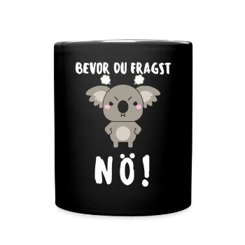 Koala Tshirt Funny Funny Humor Sarcasm Irony - Full Colour Mug - black - Front