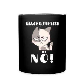 T-shirt chat Drôle Drôle Humour Sarcasme Ironie - Mug uni - noir - Devant