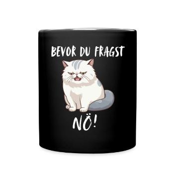T-shirt chat Drôle Drôle Humour Sarcasme Ironie - Mug uni - noir - Devant