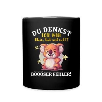Koala Tshirt Kids Women Funny Small Sarcasm - Full Colour Mug - black - Front